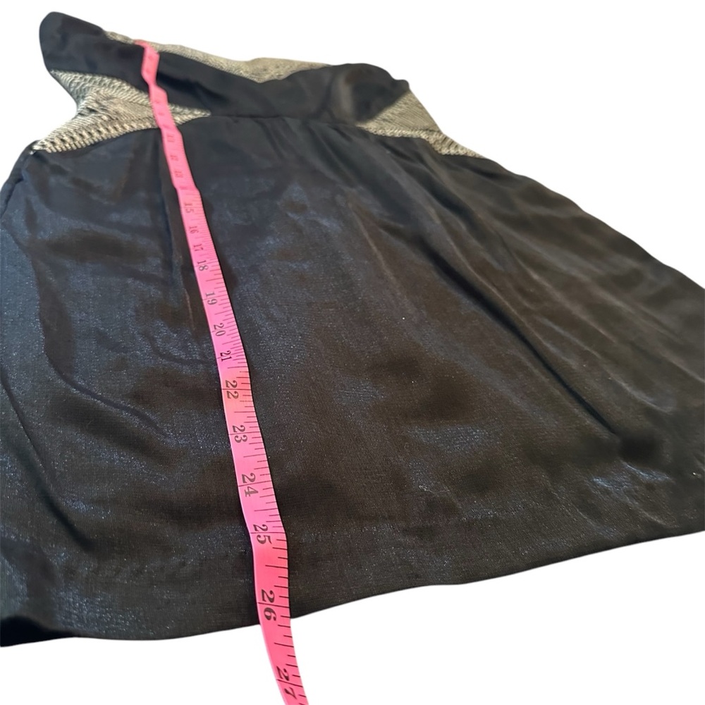 NWT! Urban Outfitters | Ecote Metallic Black Strapless Tube Dress | Size Medium - Picture 4 of 11